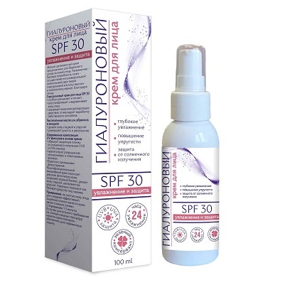 Гиалуроновый крем для лица SPF 30 фл.100мл ДОЗАТОР