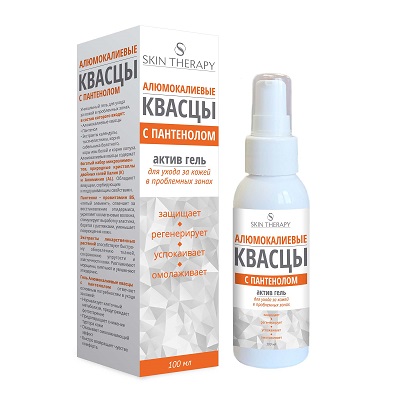 Квасцы алюмокалиевые с Пантенолом актив гель SKIN THERAPY, фл. 100 мл