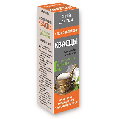 Квасцы алюмокалиевые с экстрактом зеленого чая фл.100мл СПРЕЙ