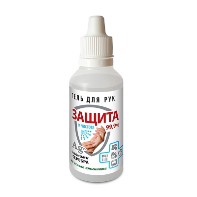 Гель для рук "ЗАЩИТА" с ионами серебра фл.30мл 